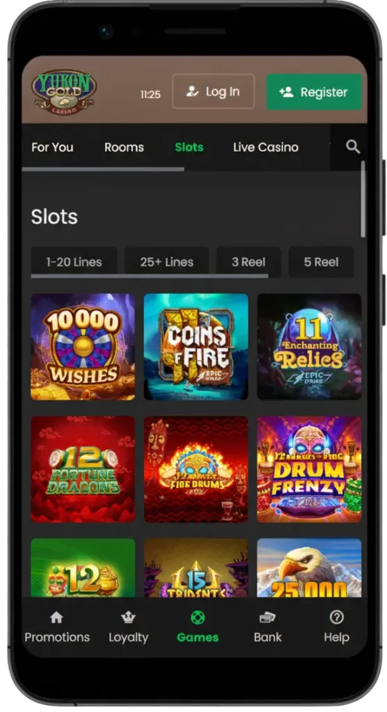 Yukon Gold Casino mobile app