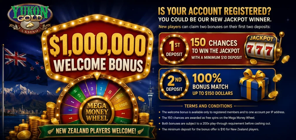 Yukon Gold Casino Welcome Bonus